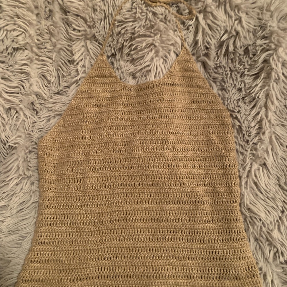 crochet beach knit top